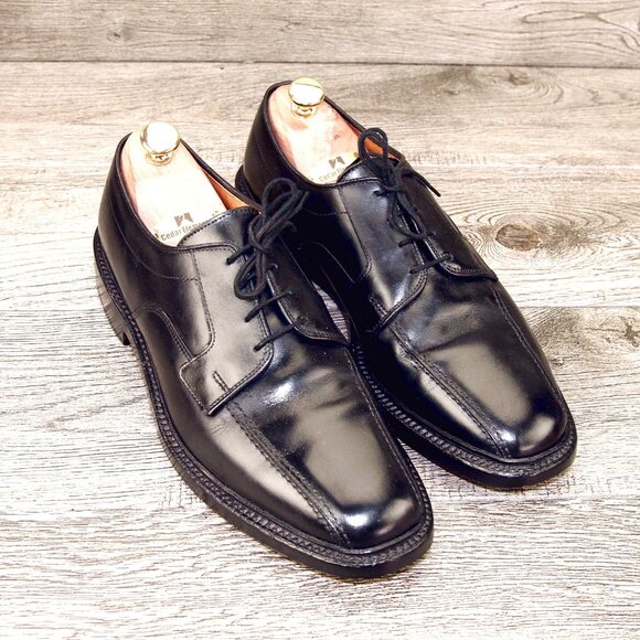 Allen Edmonds HILLCREST Bicycle Toe Derby 9 D Black * add $15 new Trees